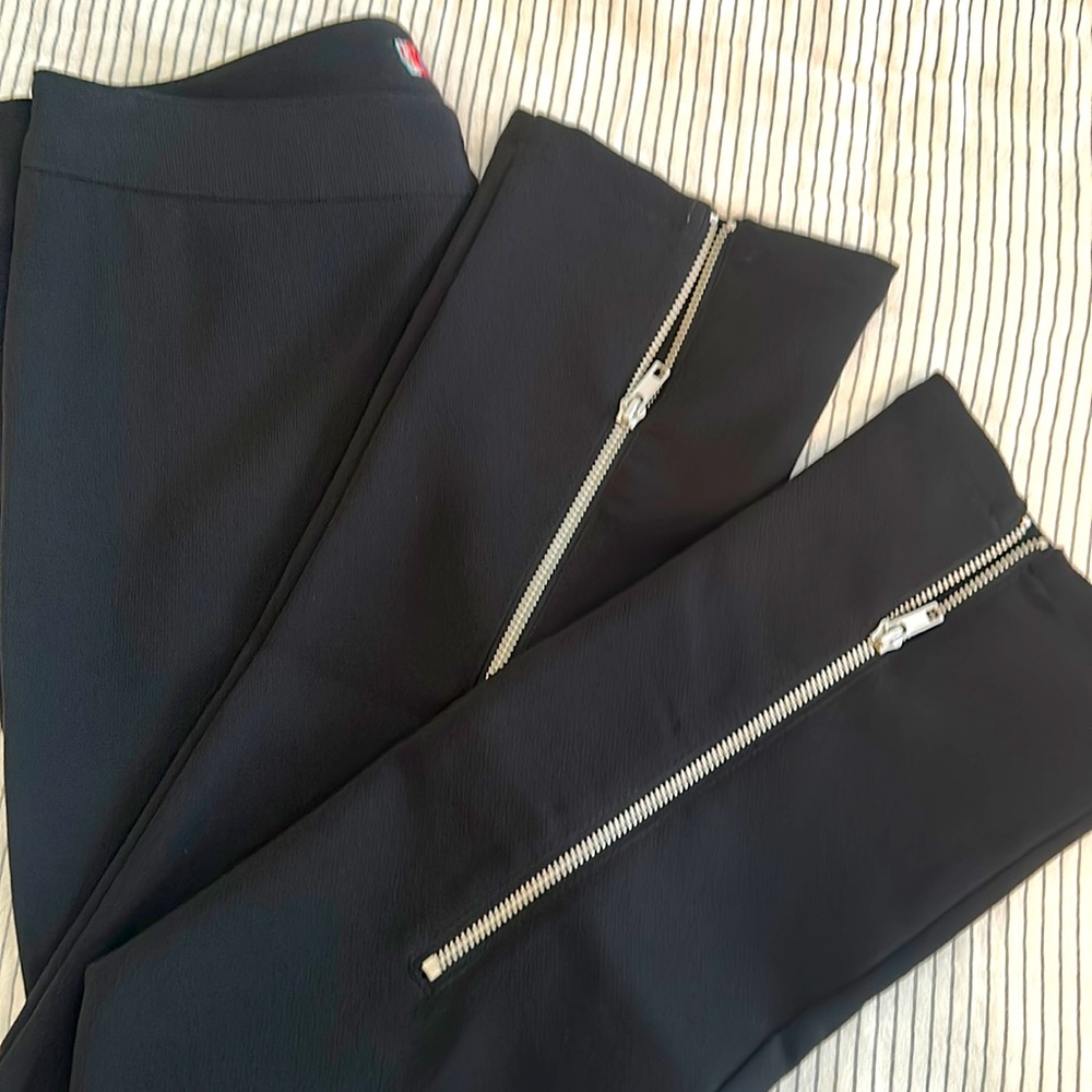 Urban Outfitters black stretch pants with zip hem in back